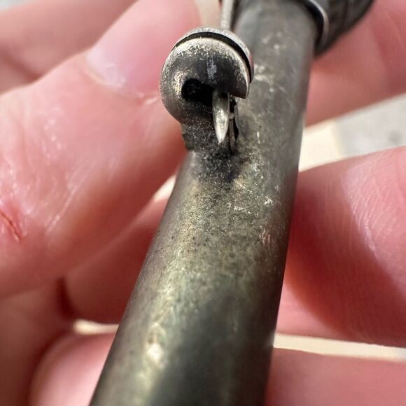 Vintage 70s Abstract Modernist Bar Brooch - Picture 7 of 8